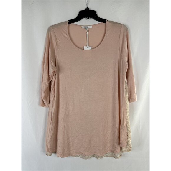 Rose And Olive Back Button Tunic Top Womens Plus Size 1X‎ Pink 3/4 Sleeve BOHO - Picture 1 of 14